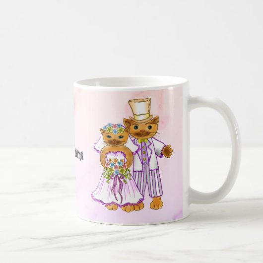 Tasses de mariés et mariées chat (Droite)