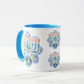 Tasses de Menorah de paix de la terre (Devant gauche)