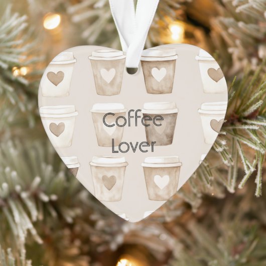 Tasses de Noël cœur café crème (Arbre)