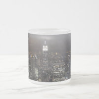 Tasses de nuit de New York de paysage urbain de