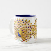 Tasses de paon et de roses (Devant gauche)