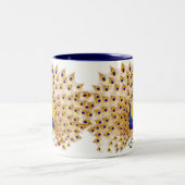 Tasses de paon et de roses (Centre)