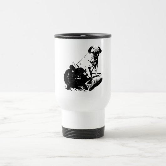 Tasses de pug mobiles, Sip heureux (Centre)