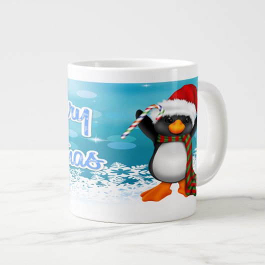 Tasses de spécialité de pingouin de Joyeux Noël (Devant droit)