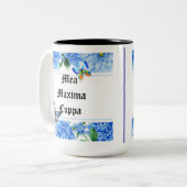 Tasses de thé florales humoristiques de montant (Devant gauche)