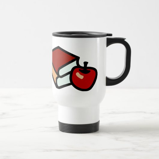 Tasses de voyage de pommes et de livres (Droite)