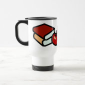 Tasses de voyage de pommes et de livres (Gauche)