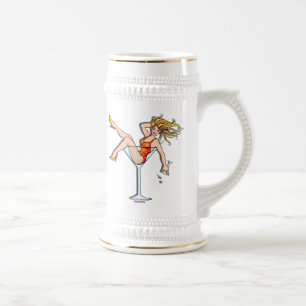 Tasses de voyage, tasses - fille dans un Martini,