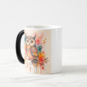 tasses déco chouette boho aquarelle (Devant gauche)