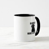 Tasses Double Face - Les Black Labs Rendent la Vie (Devant droit)