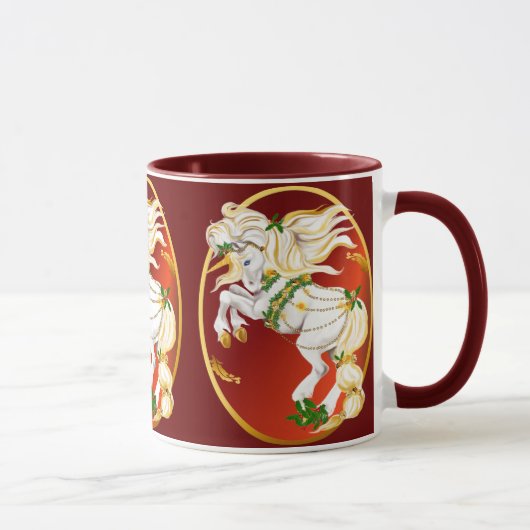Tasses d'ovale de licorne de Noël (Droite)