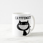Tasses drôles de chat de café de CATFFEINATED (Devant droit)