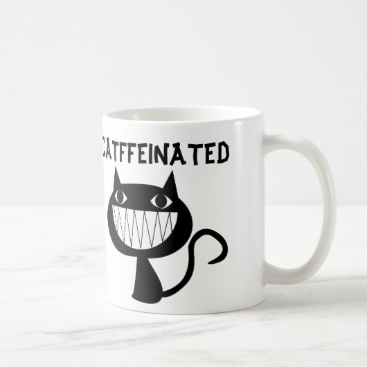 Tasses drôles de chat de café de CATFFEINATED (Droite)