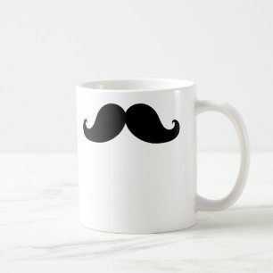 Tasses drôles de moustache de noir de guidon