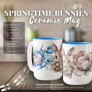 Tasses en céramique Lapins de printemps #9