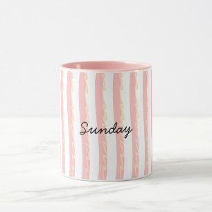 Tasses en céramique minimaliste "Sunday Girls" - E