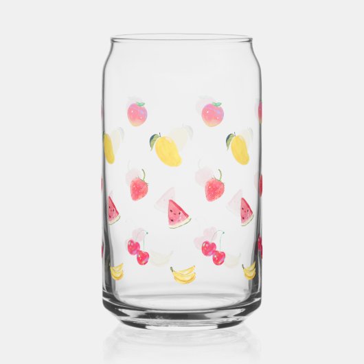 Tasses en verre - Fruits mignons Design (Verso)