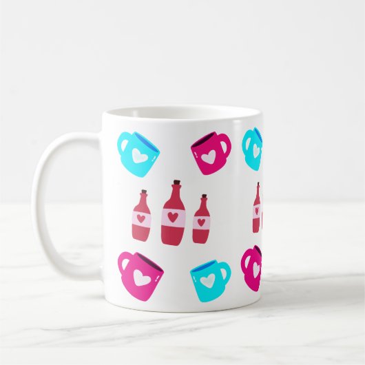 Tasses et bouteilles de la Saint-Valentin (Gauche)