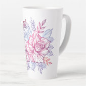 Tasses et mugs avec un bouquet de fleurs (Angle droit)
