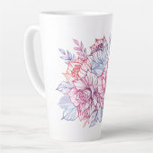 Tasses et mugs avec un bouquet de fleurs (Angle gauche)