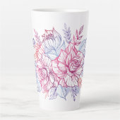 Tasses et mugs avec un bouquet de fleurs (Devant)