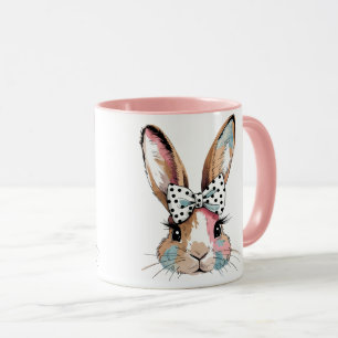 Tasses et mugs de Pâques à ruban de lapin Coquette