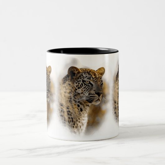 Tasses et tasses de safari de léopard (Centre)