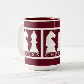 Tasses faites sur commande de couleur d'ÉCHECS (Devant gauche)