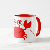 Tasses faites sur commande de monogramme de crabe (Devant droit)