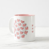 Tasses faites sur commande de monogramme de porcs (Devant gauche)
