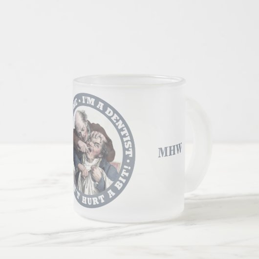 Tasses faites sur commande de monogramme d'humour (Devant droit)