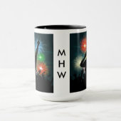 Tasses faites sur commande de monogramme du DJ de (Centre)