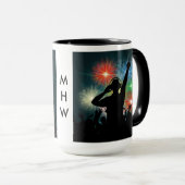 Tasses faites sur commande de monogramme du DJ de (Devant droit)