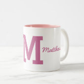 Tasses faites sur commande de monogramme et de nom (Devant droit)
