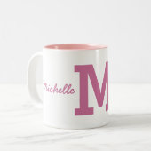 Tasses faites sur commande de monogramme et de nom (Devant gauche)