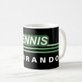 Tasses faites sur commande noires de tennis (Devant droit)