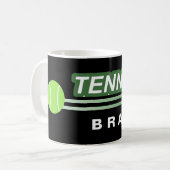 Tasses faites sur commande noires de tennis (Devant gauche)