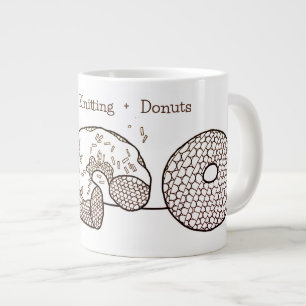 TASSES GÉANTES DONUTS TRICOTÉS Blanc