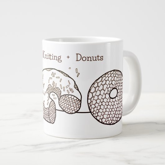 TASSES GÉANTES DONUTS TRICOTÉS Blanc (Devant droit)