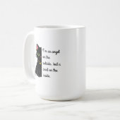 tasses humoristiques de chat noir (Devant gauche)