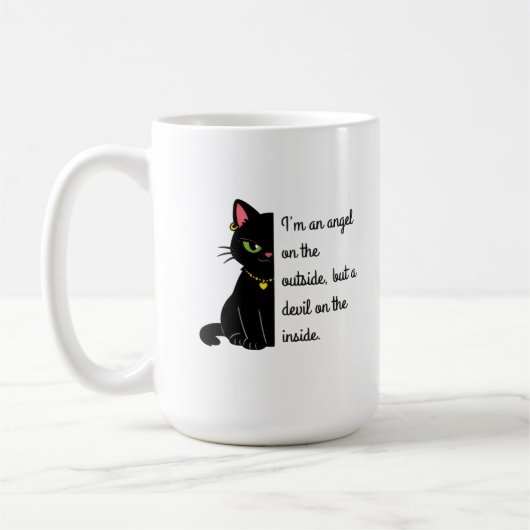tasses humoristiques de chat noir (Gauche)