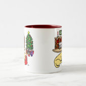 Tasses jaunes de Noël de labrador retriever (Centre)