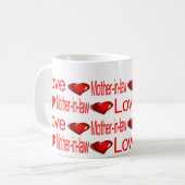 Tasses Joyeuse Saint-Valentin Amour Belle-Mère (Devant gauche)