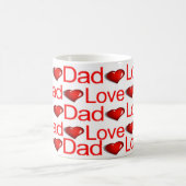 Tasses Joyeuse Saint-Valentin Amour Papa Cœurs Rou (Centre)