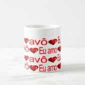 Tasses Joyeuse Saint-Valentin Eu Amo Meu Avo (Centre)