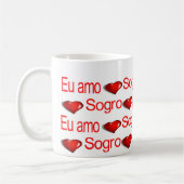 Tasses Joyeuse Saint-Valentin Eu Amo Mi Sogro (Gauche)