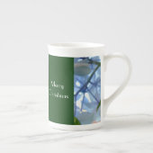 Tasses Joyeux Noël Fleurs d'Hydrangea Bleu (Droite)