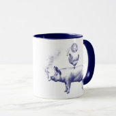 Tasses Kitschen Fatty Wake N' Bacon Deli Bleu (Devant droit)