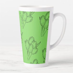 Tasses Latte Tulipes Vert Sauge - Botanique Minima