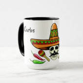 Tasses mexicaines faites sur commande de crâne de (Devant gauche)